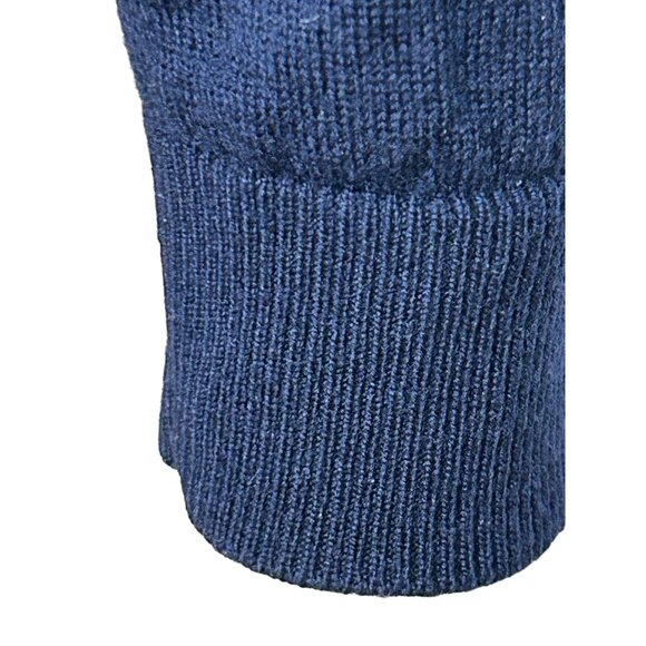 Gap Men’s Sweater M Navy Blue Vintage Long Sleeve V-Neck Classic Preppy Casual - Picture 9 of 11